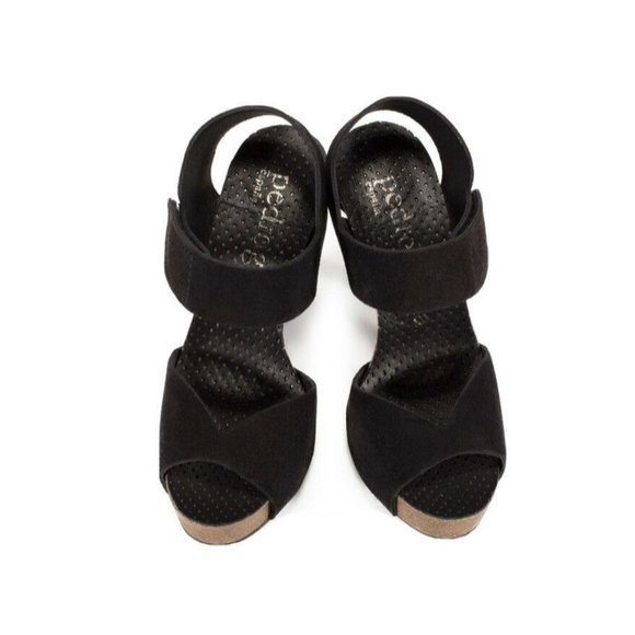 Pedro Garcia peony ankle strap suede Heels - Picture 4 of 10